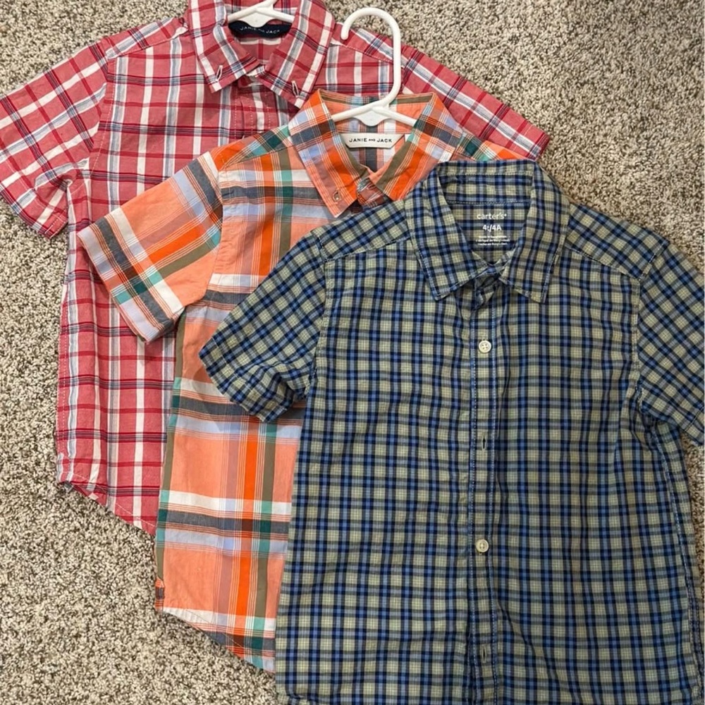Janie and Jack / Carters - Button Down Short Sleeve - 4